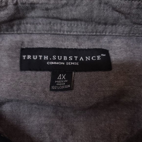 Truth Substance Common Sense Mens 4X Black Polka Dot Short Sleeve Shirt - Picture 12 of 12